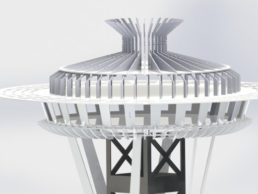 西雅图太空针塔，钣金拼图，3D拼图，metalcraft设计缩略图